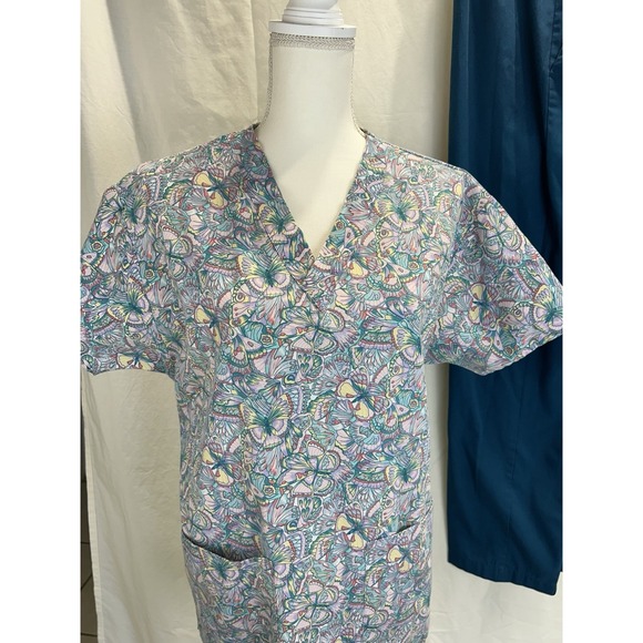 Crest Tops - Crest Nursing scrub SET Sz S Hunter‎ Green Healthcare, dental, vet, pharmacy